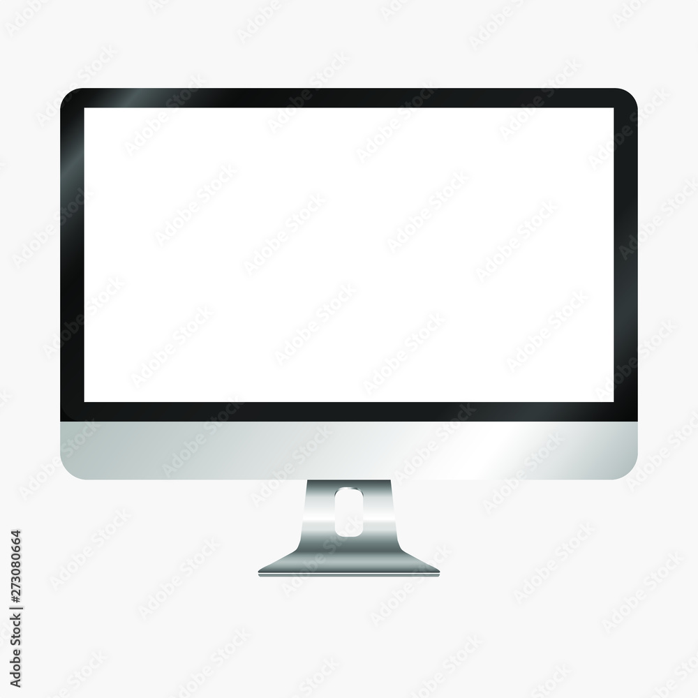 Poster screen computer monitor. computer display isolated on white background.