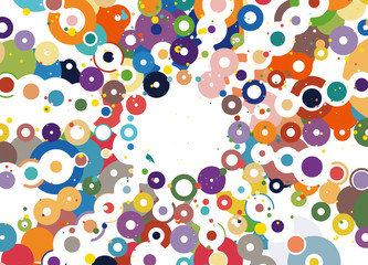 イラスト　配色デザイン　ドット　輪