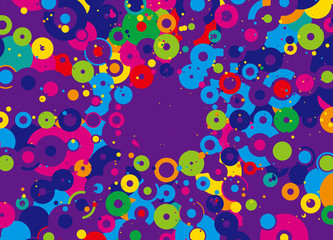 イラスト　配色デザイン　ドット　輪