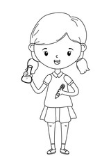 Girl kid of school design