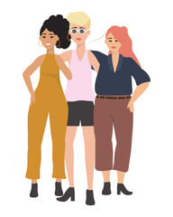 Obraz premium Avatars of fashion women design