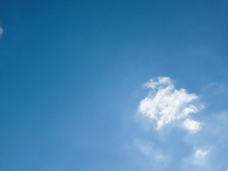 Clear blue sky and white clouds summer background