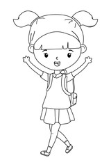 Girl kid of school design