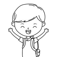 Boy kid of school design