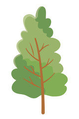 Isolated abstract and season tree design