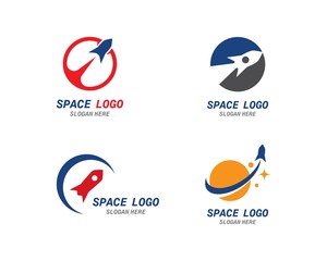 Rocket ilustration logo vector