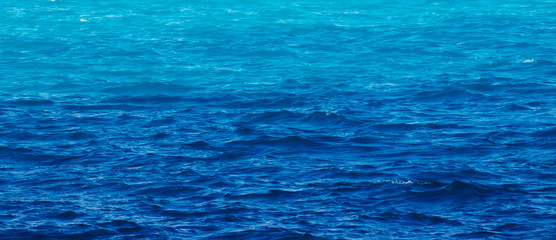Sea wave texture, azure blue water surface