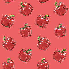 Seamless pattern with vegetables. 