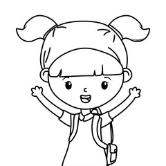 Girl kid of school design