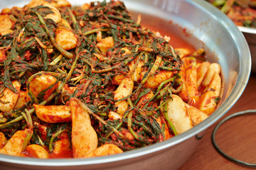 Kimchi, Korean spicy leaf vegetable pickles 
