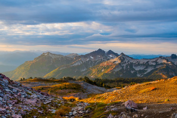 Morning Glow Over Tatoosh Mountains