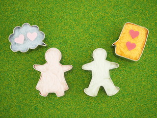 恋人同士の会話のイメージ