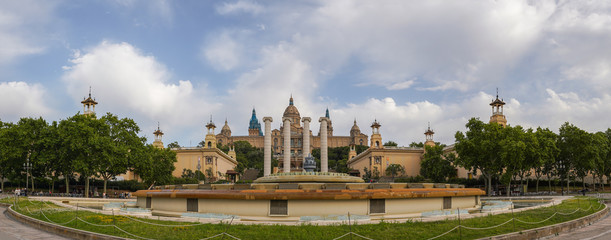 Fototapeta premium Barcelona. View of the city with buildings. Catalonia. Spain