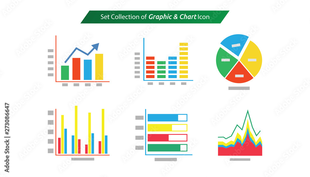 Poster business data market elements dot bar pie charts diagrams and graphs flat icons set concept. isolate
