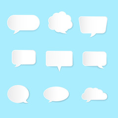 set of speech bubbles