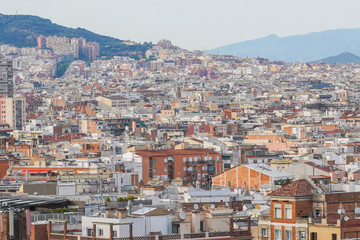 View of Barcelona, beautiful city of Catalonia.Spain