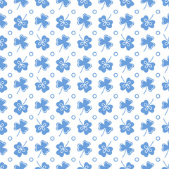 Seamless pattern. Clover leaves. St. Patrick's Day
