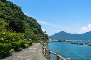 Fototapeta na wymiar 淡島の遊歩道