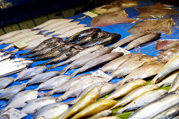 Fishes at Korean fish market 