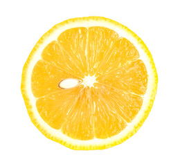 lemon slice on a white background.