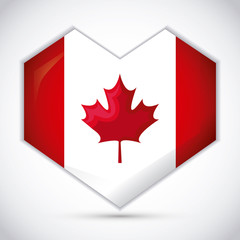 flag of canada in heart shape