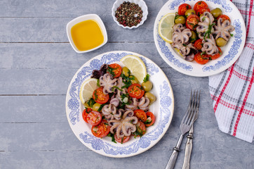 Salad with octopus