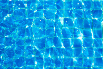 Top view swimming pool blue ripped water abstract background