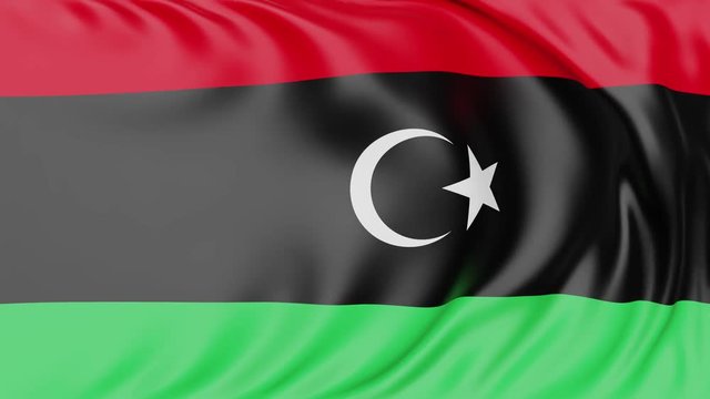 4K Seamlessly Looping Libya Flag Series E