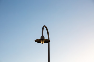 Street lamp and empty sky