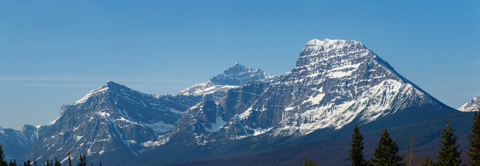 Imposing Mountain Range. High resolution panorama image