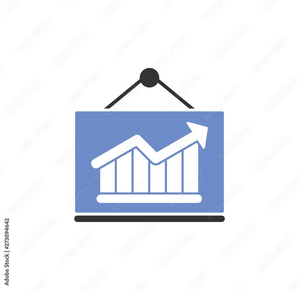 Poster business related icon on background for graphic and web design. simple illustration. internet concep
