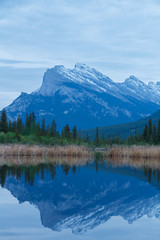 Mount Rundle mountain peaks in Banff Canada