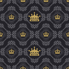 Background wallpaper seamless pattern in vintage style for your design. Vector graphics