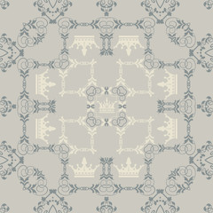 Background wallpaper seamless pattern in vintage style for your design vector graphics