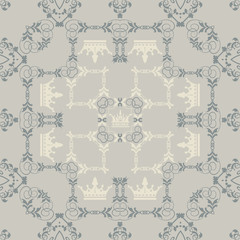 Background wallpaper seamless pattern in vintage style for your design vector graphics