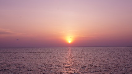 sunset over the sea