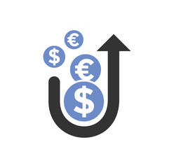 Business related icon on background for graphic and web design. Simple illustration. Internet concept symbol for website button or mobile app.