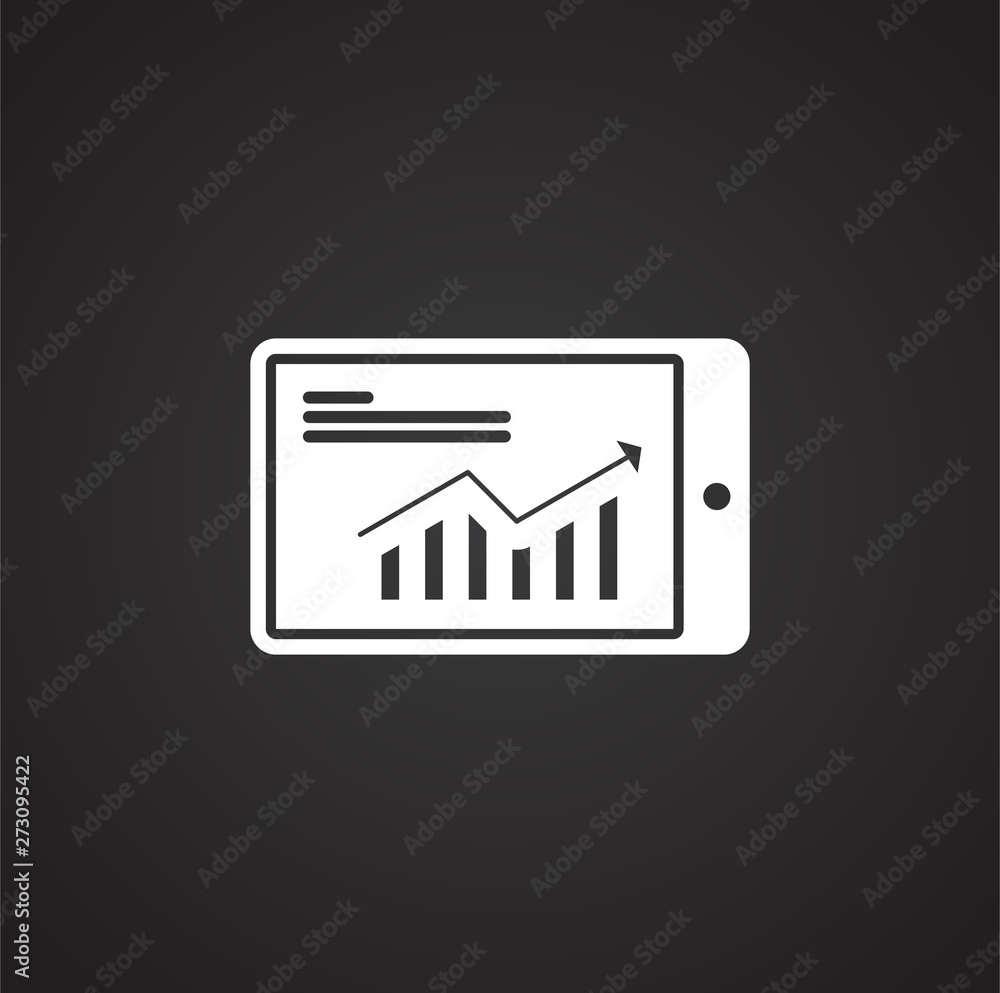 Poster business related icon on background for graphic and web design. simple illustration. internet concep