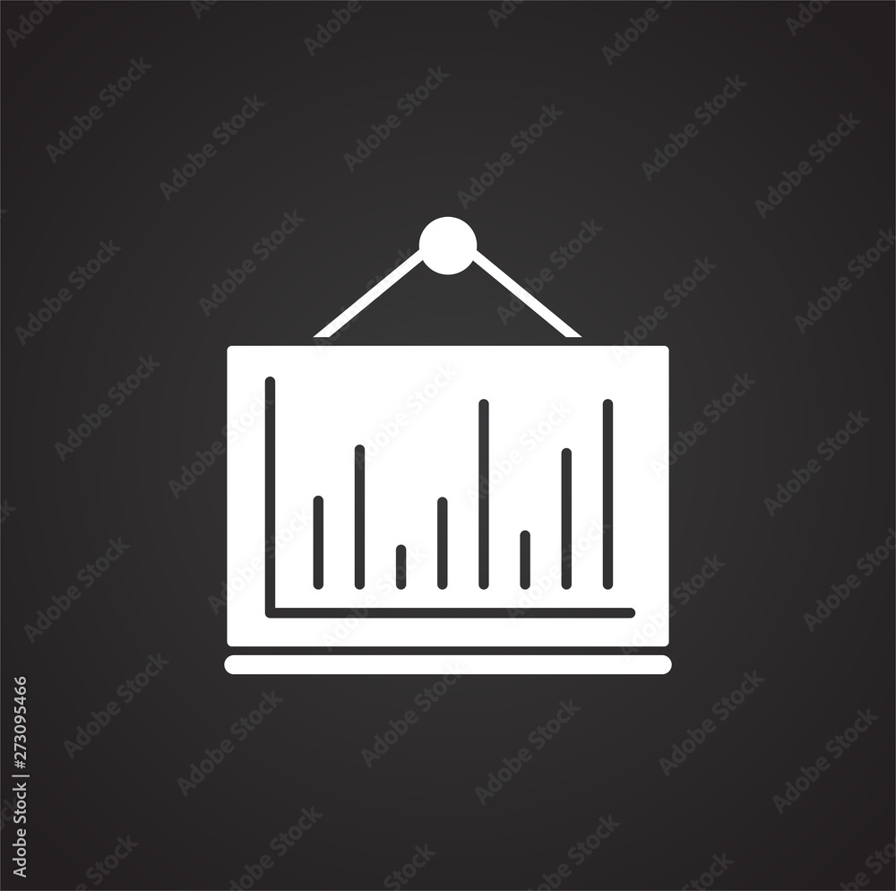 Poster business related icon on background for graphic and web design. simple illustration. internet concep