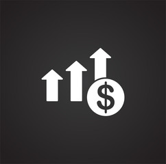 Business related icon on background for graphic and web design. Simple illustration. Internet concept symbol for website button or mobile app.