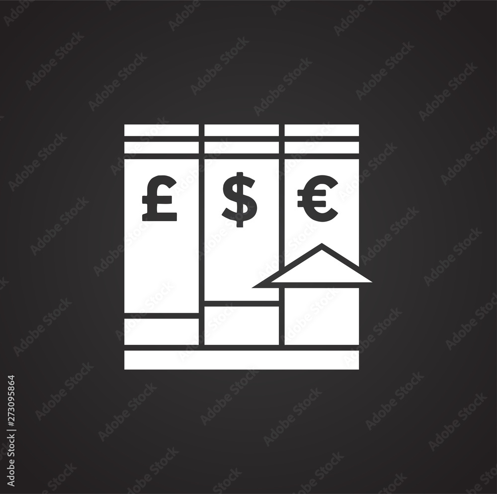 Poster business related icon on background for graphic and web design. simple illustration. internet concep