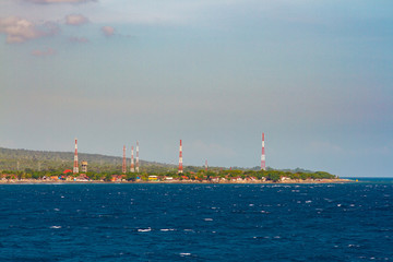 Beautiful landscape of sea and scenery on it