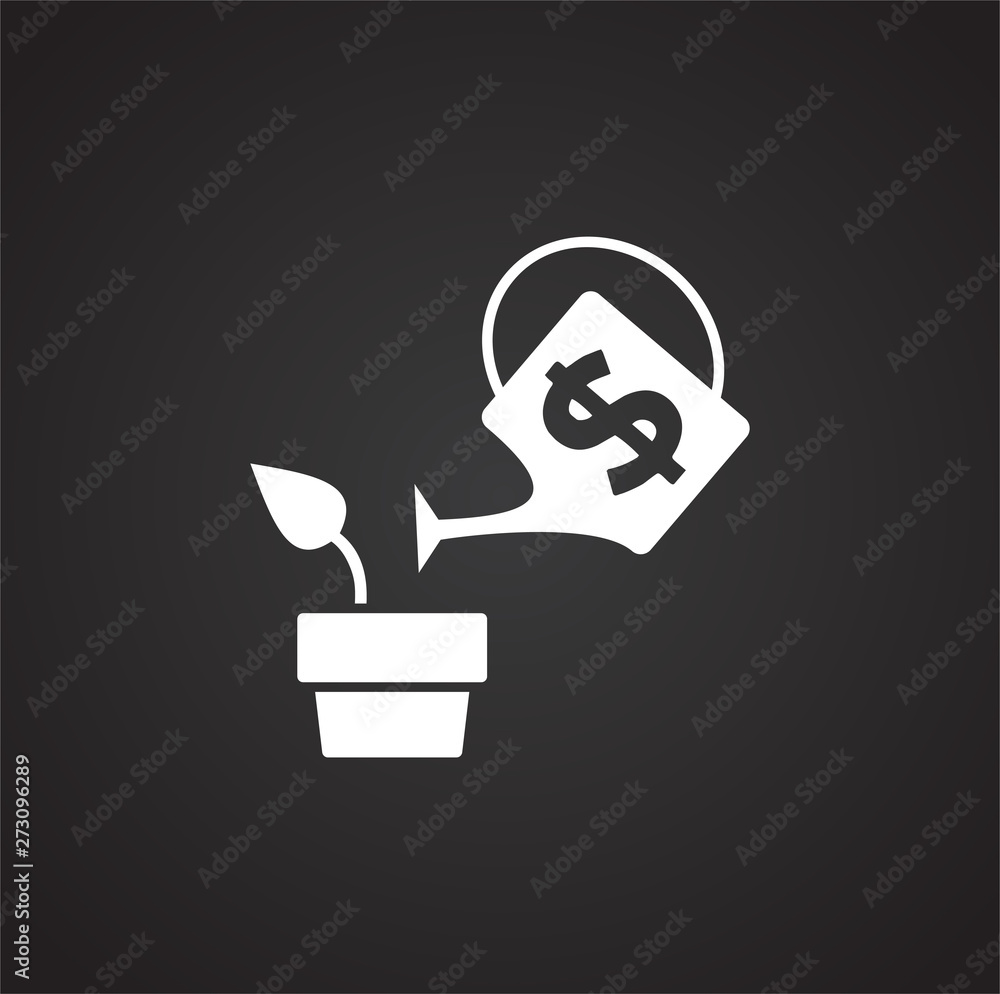 Poster business related icon on background for graphic and web design. simple illustration. internet concep