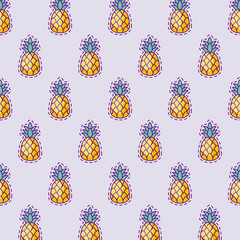 pattern patches of fresh pineapples