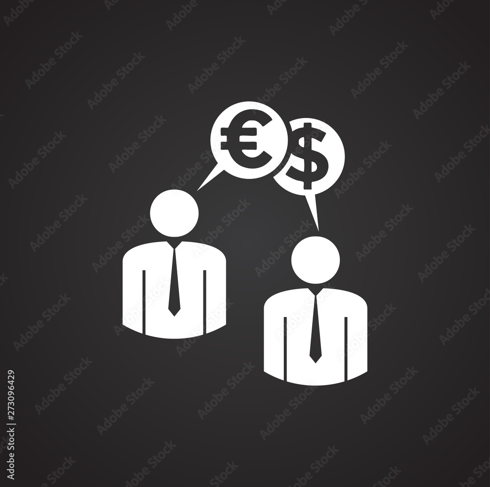 Poster business related icon on background for graphic and web design. simple illustration. internet concep