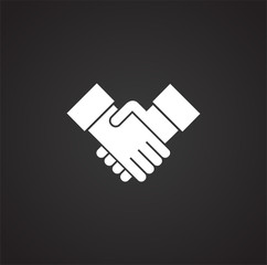 Business related icon on background for graphic and web design. Simple illustration. Internet concept symbol for website button or mobile app.