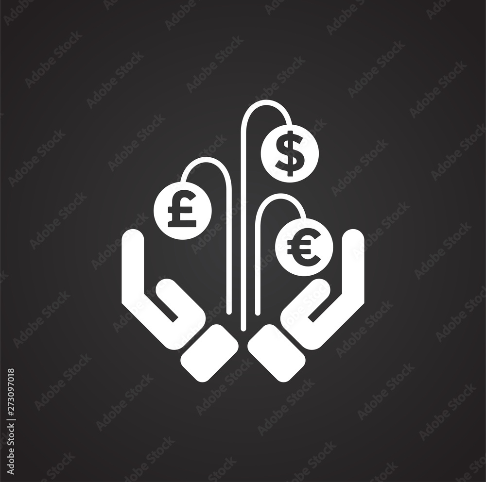 Poster business related icon on background for graphic and web design. simple illustration. internet concep