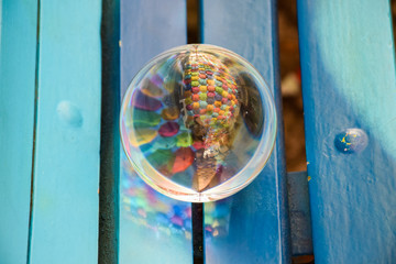 Looking under a transparent ball