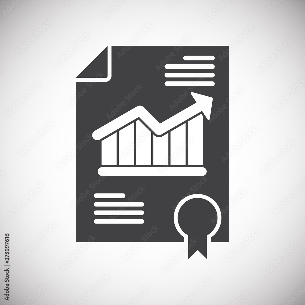 Poster business related icon on background for graphic and web design. simple illustration. internet concep