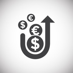 Business related icon on background for graphic and web design. Simple illustration. Internet concept symbol for website button or mobile app.